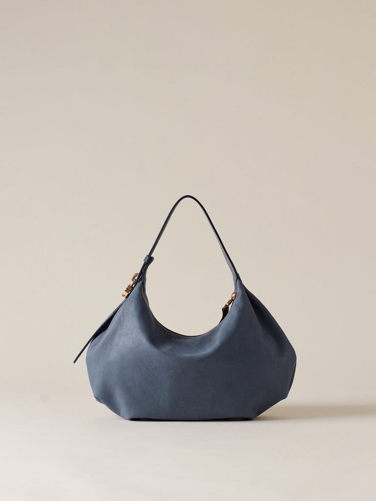 Leather Handbag - PRIVE HOBO BAG SMALL - Borbonese
