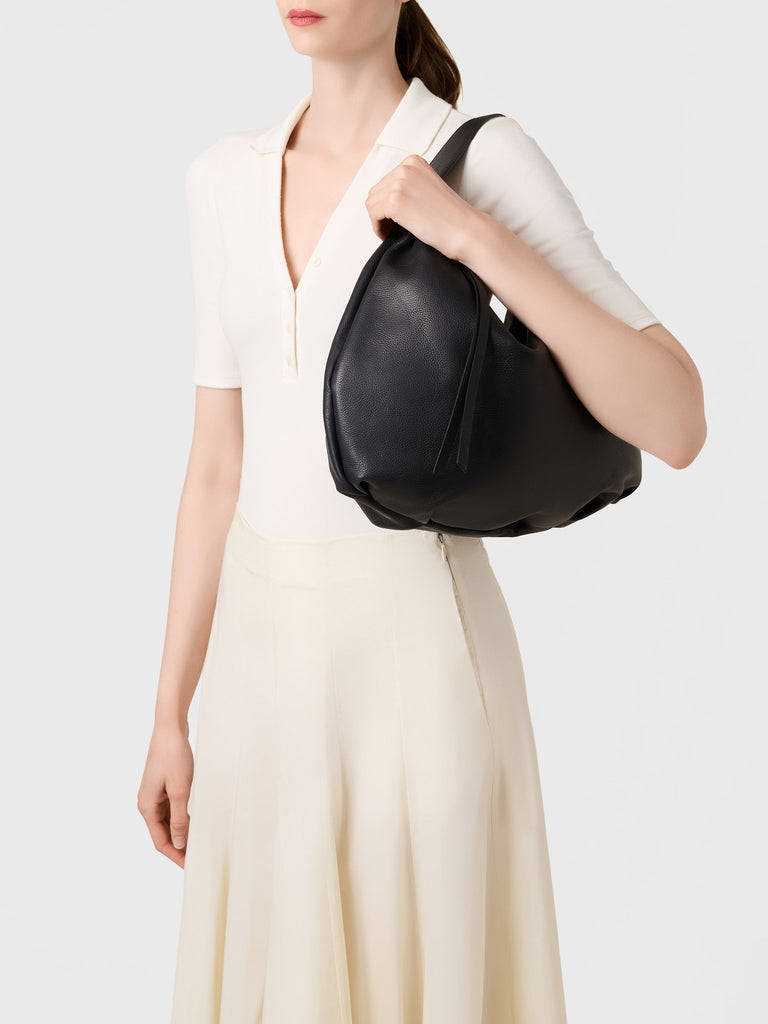 Borsa a spalla in Pelle - PRIVE BORSA HOBO MEDIUM - Borbonese