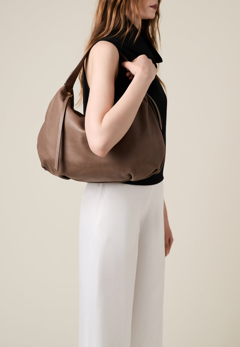 Borsa a spalla in Pelle - PRIVE BORSA HOBO MEDIUM - Borbonese
