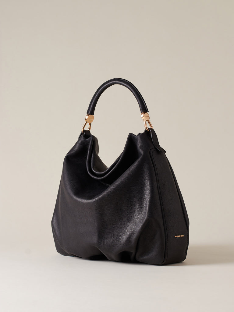 Leather Handbag - BICE HOBO BAG MEDIUM - Borbonese