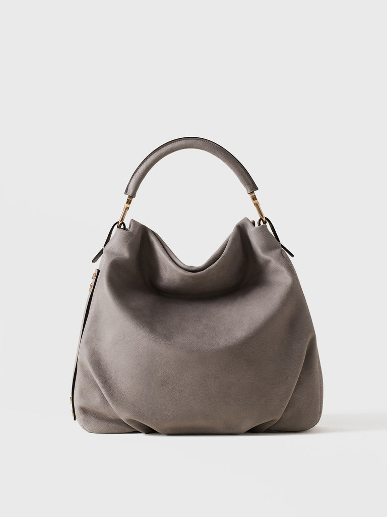 Leather Handbag - BICE HOBO BAG MEDIUM - Borbonese