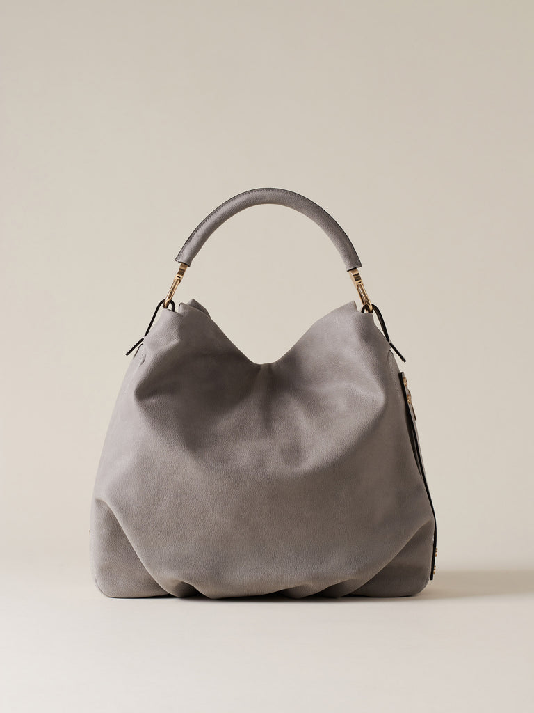 Leather Handbag - BICE HOBO BAG MEDIUM - Borbonese
