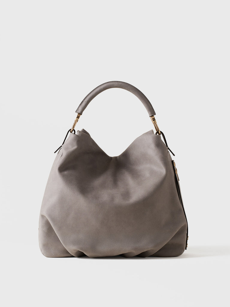 Leather Handbag - BICE HOBO BAG MEDIUM - Borbonese