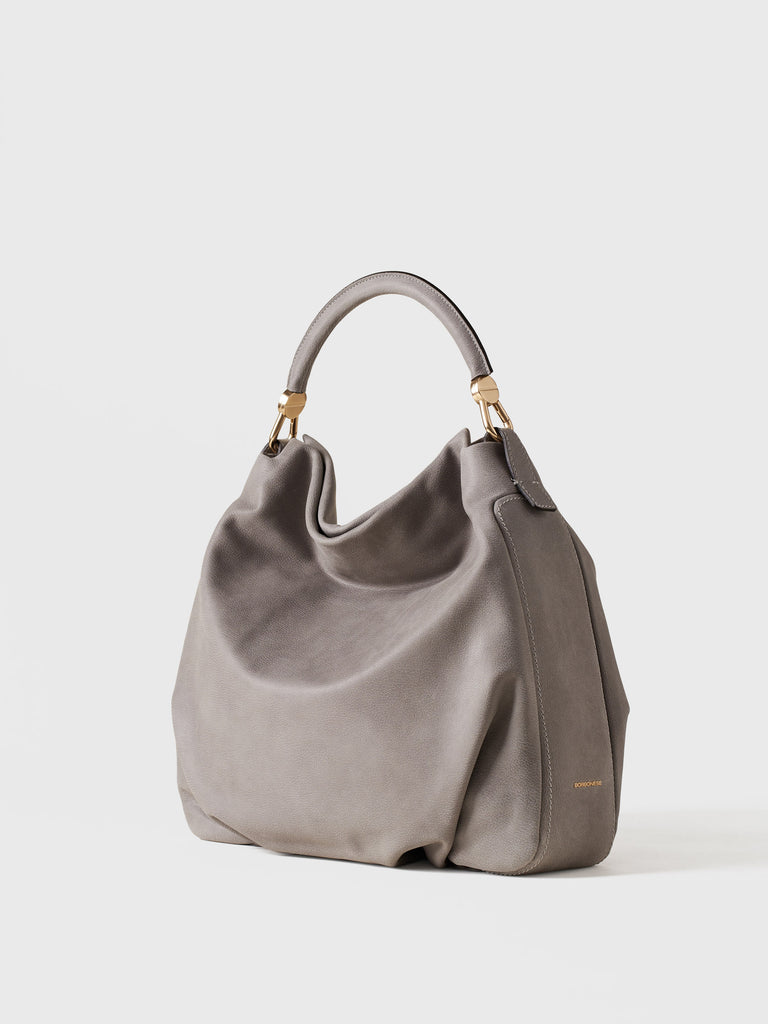 Leather Handbag - BICE HOBO BAG MEDIUM - Borbonese