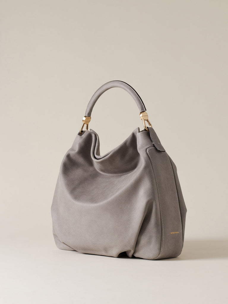 Leather Handbag - BICE HOBO BAG MEDIUM - Borbonese