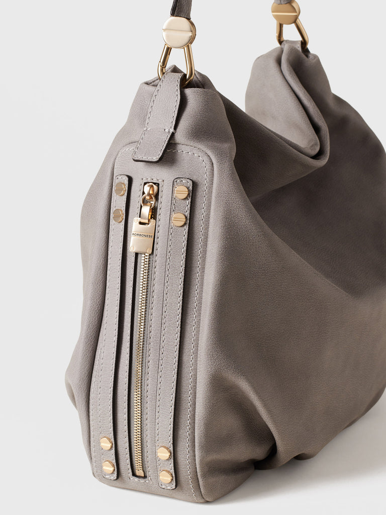 Leather Handbag - BICE HOBO BAG MEDIUM - Borbonese
