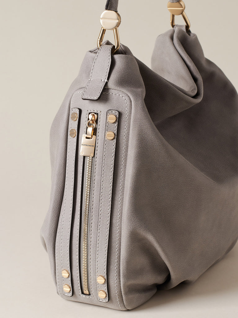 Leather Handbag - BICE HOBO BAG MEDIUM - Borbonese