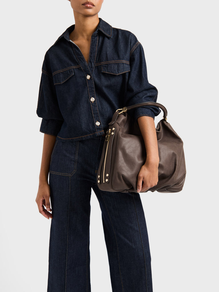Borsa a mano in pelle - BICE BORSA HOBO MEDIUM - Borbonese