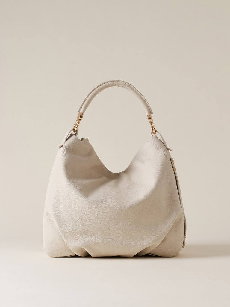 Leather Handbag - BICE HOBO BAG MEDIUM - Borbonese