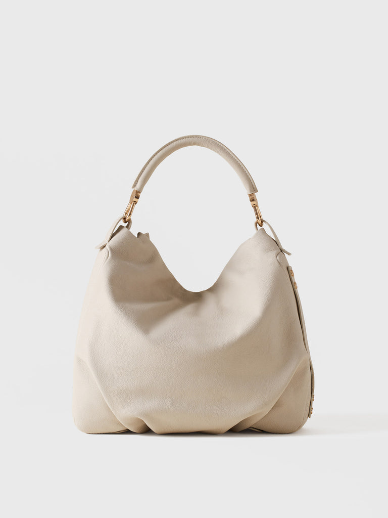 Leather Handbag - BICE HOBO BAG MEDIUM - Borbonese