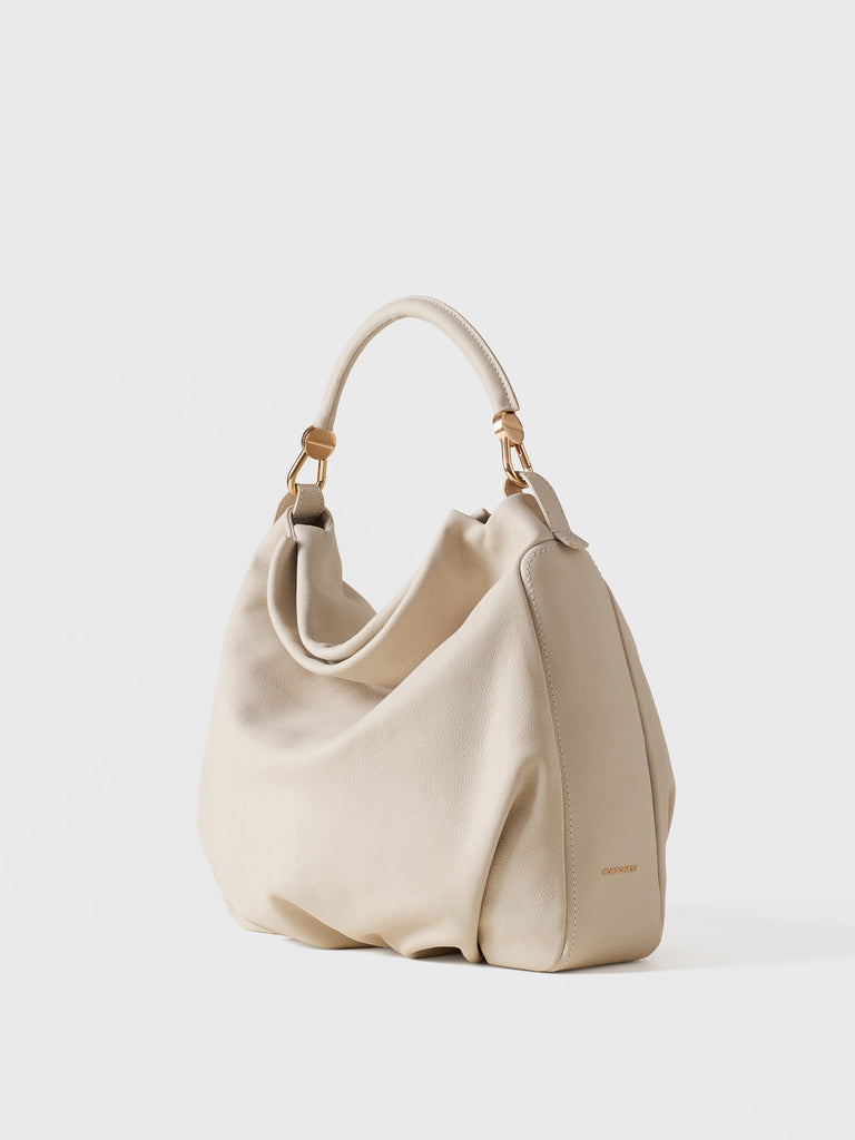 Leather Handbag - BICE HOBO BAG MEDIUM - Borbonese