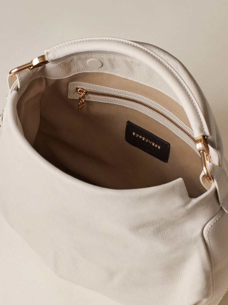 Leather Handbag - BICE HOBO BAG MEDIUM - Borbonese