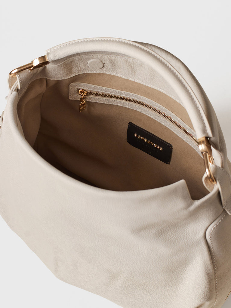 Leather Handbag - BICE HOBO BAG MEDIUM - Borbonese