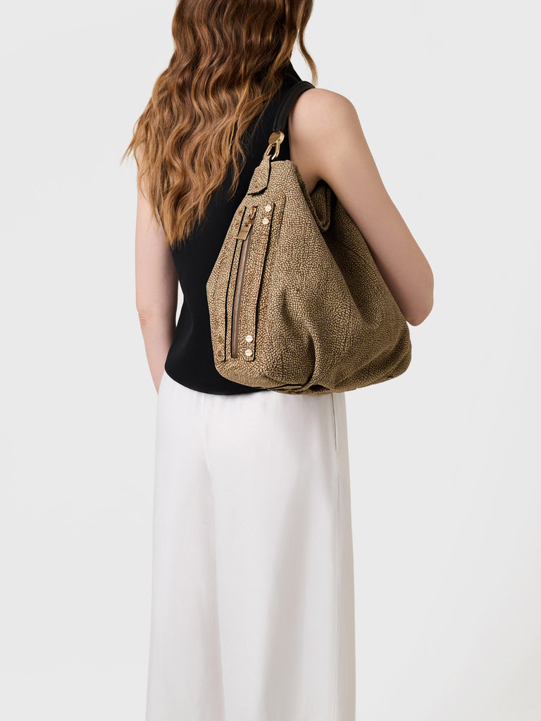 Borsa a mano di Camoscio Op - BICE BORSA HOBO MEDIUM - Borbonese
