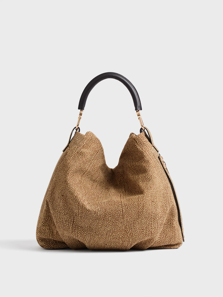 Op Suede Handbag - BICE HOBO BAG MEDIUM - Borbonese