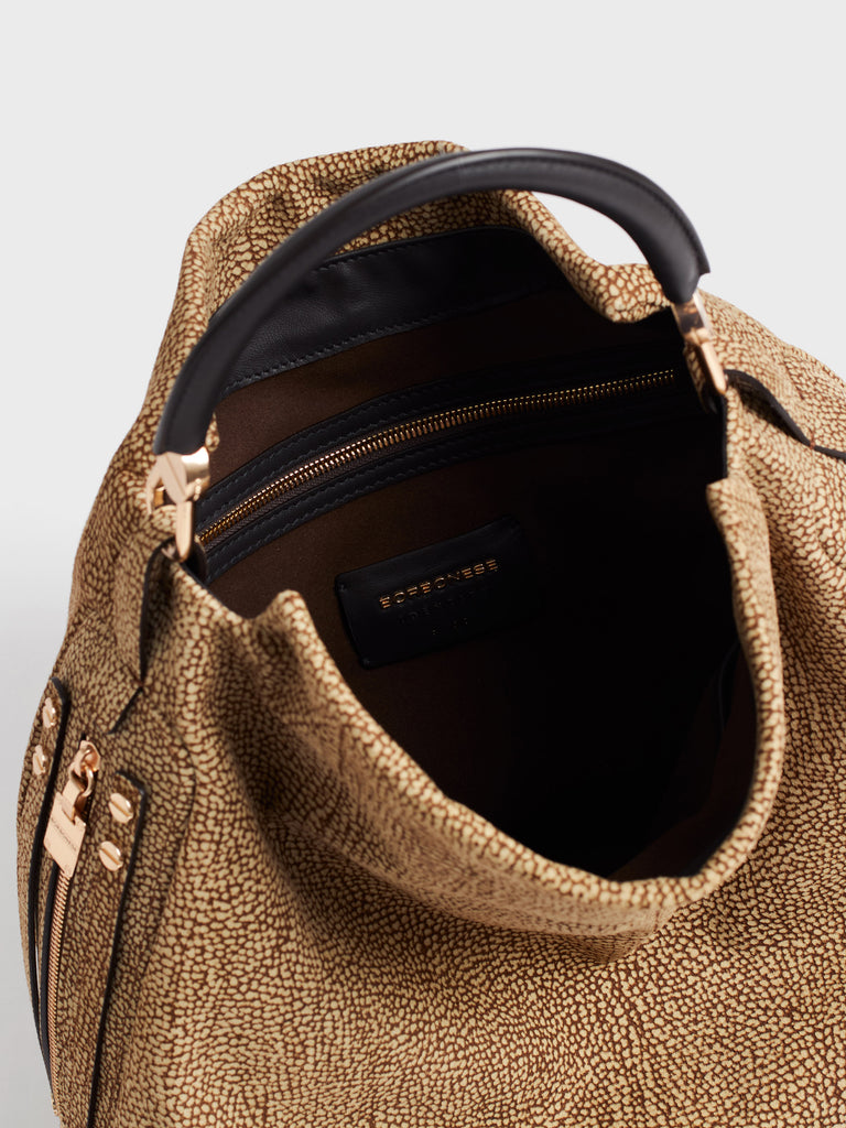 Op Suede Handbag - BICE HOBO BAG MEDIUM - Borbonese