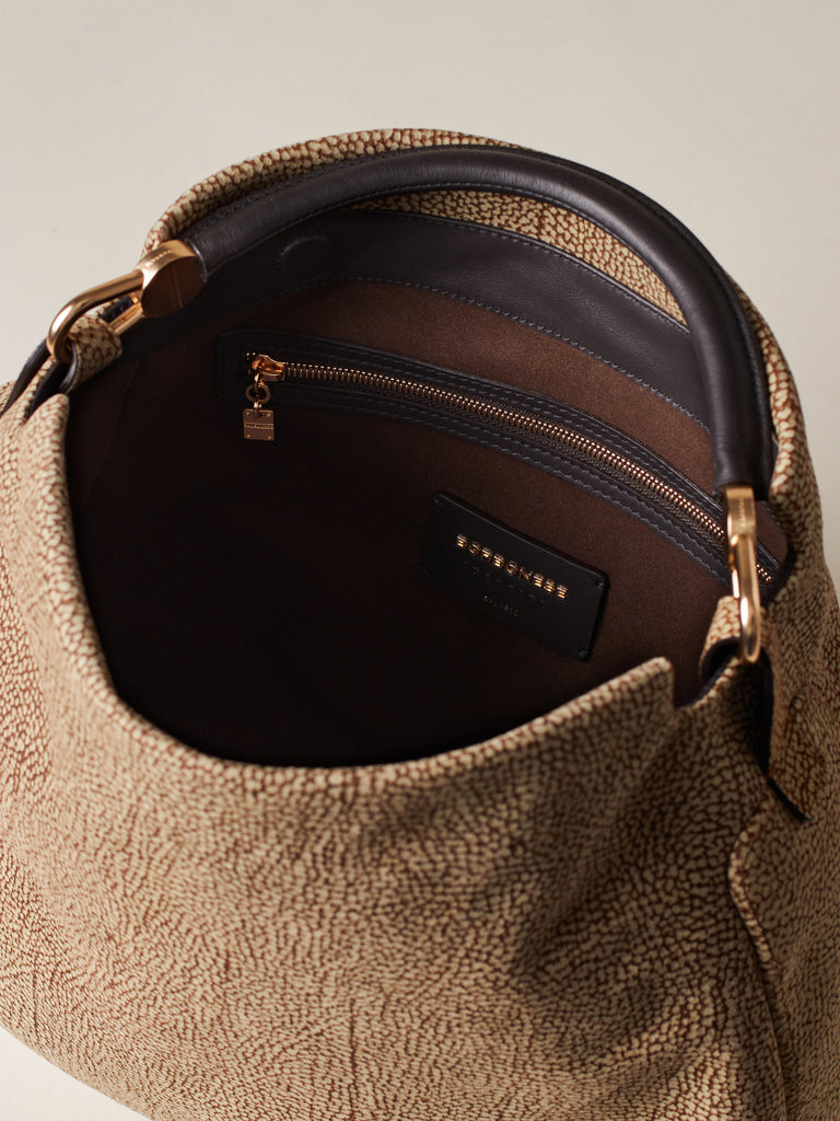 Borsa a mano di Camoscio Op - BICE BORSA HOBO MEDIUM - Borbonese