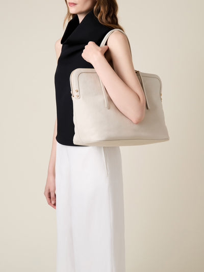 BICE BORSA SHOPPING LARGE - White addiction - Borbonese