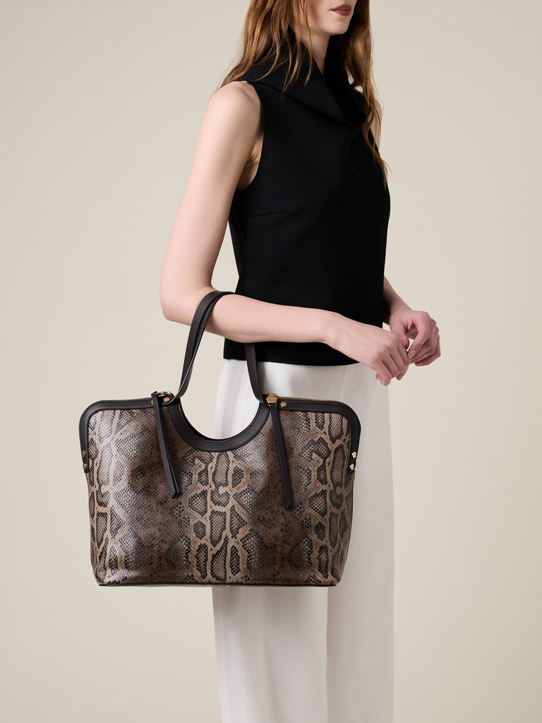 Borsa a mano di Pelle - BICE BORSA SHOPPING LARGE - Borbonese