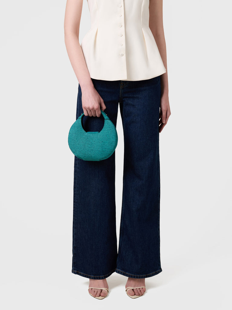 Op Suede handbag - FULL MOON MINI BAG - Borbonese