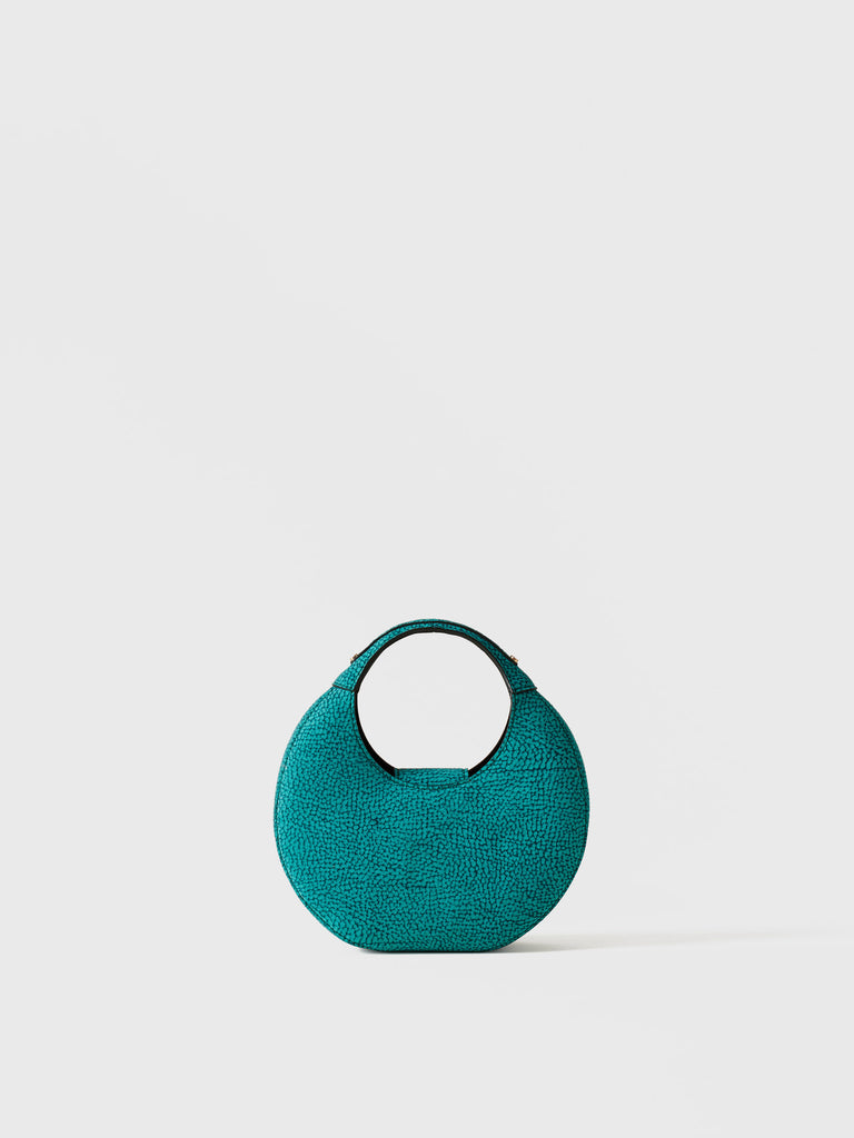 Op Suede handbag - FULL MOON MINI BAG - Borbonese