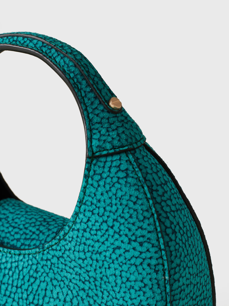 Op Suede handbag - FULL MOON MINI BAG - Borbonese