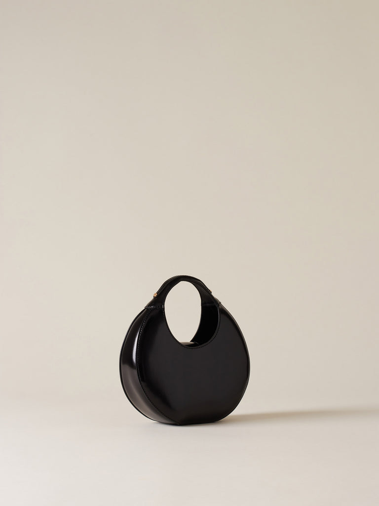 Leather Handbag - FULL MOON MINI BAG - Borbonese