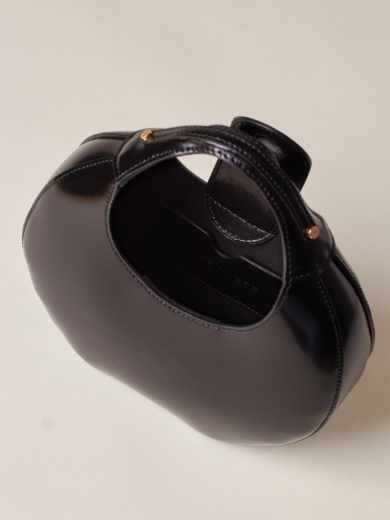 Leather Handbag - FULL MOON MINI BAG - Borbonese