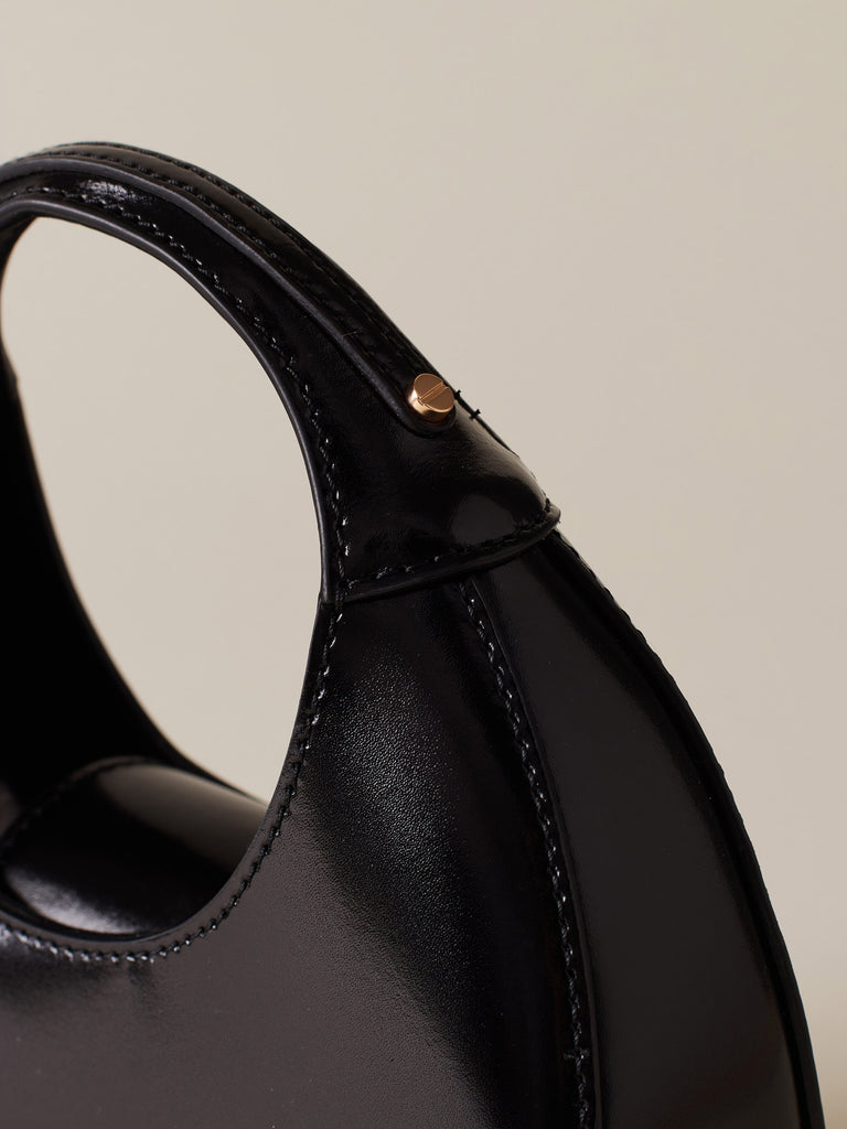 Leather Handbag - FULL MOON MINI BAG - Borbonese