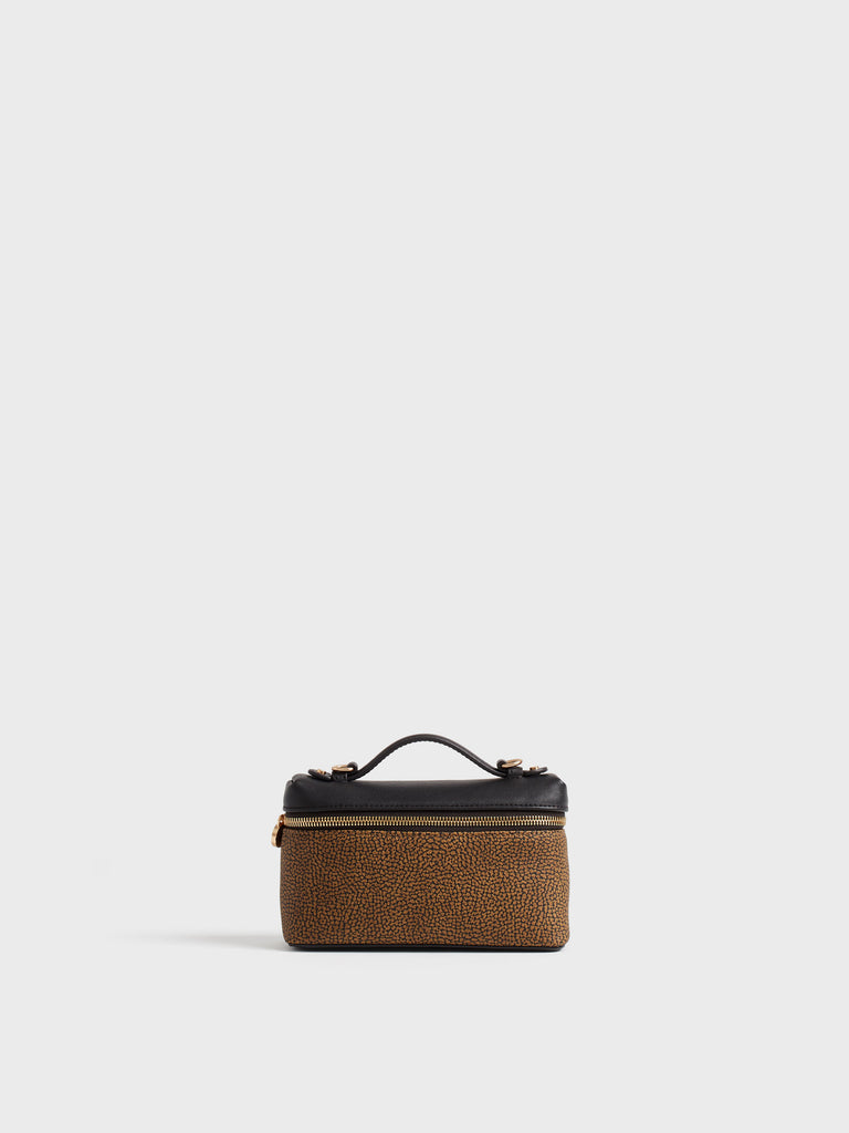 Shoulder bag of Op coated canvas - GEMINI SHOULDER BAG SMALL - Borbonese