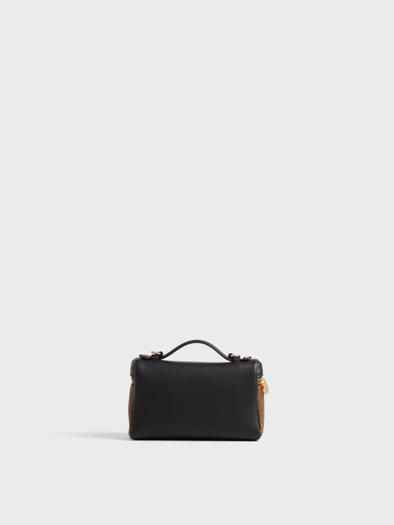 Shoulder bag of Op coated canvas - GEMINI SHOULDER BAG SMALL - Borbonese