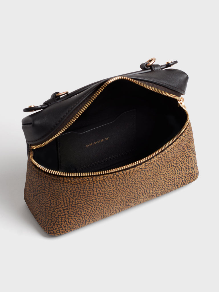 Shoulder bag of Op coated canvas - GEMINI SHOULDER BAG SMALL - Borbonese