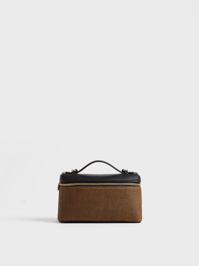 Shoulder bag of Op coated canvas - GEMINI SHOULDER STRAP MEDIUM - Borbonese