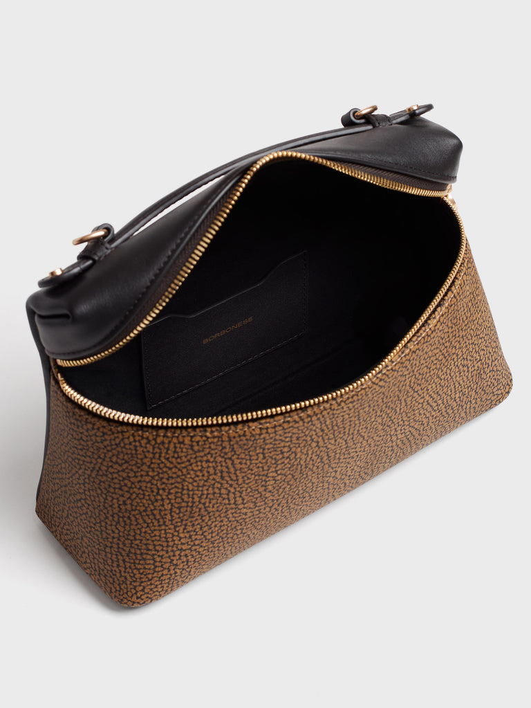 Shoulder bag of Op coated canvas - GEMINI SHOULDER STRAP MEDIUM - Borbonese