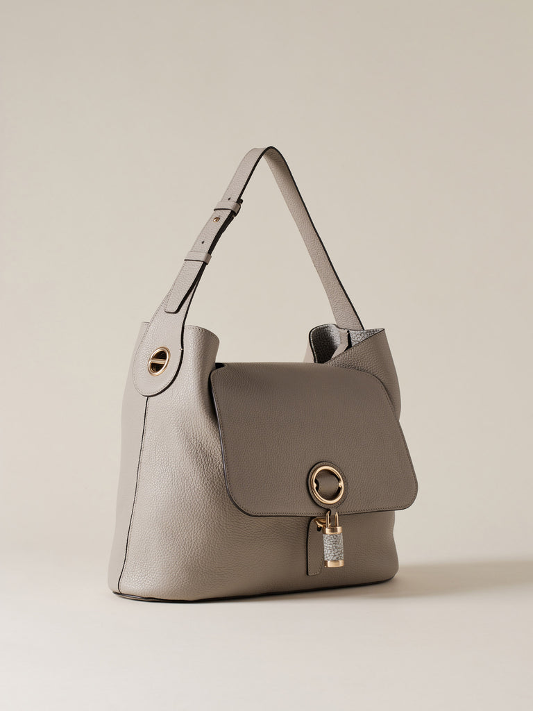 Borsa a spalla in Pelle  - PREMIER                       BORSA HOBO MEDIUM - Borbonese