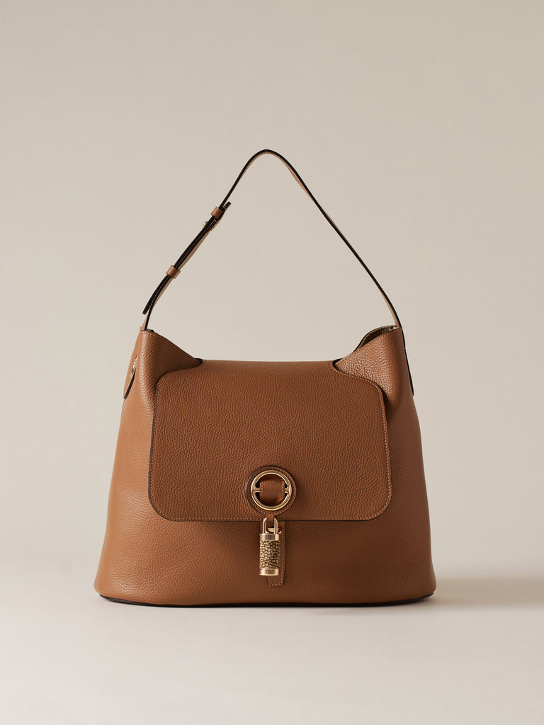 Borsa a spalla in Pelle  - PREMIER                       BORSA HOBO MEDIUM - Borbonese
