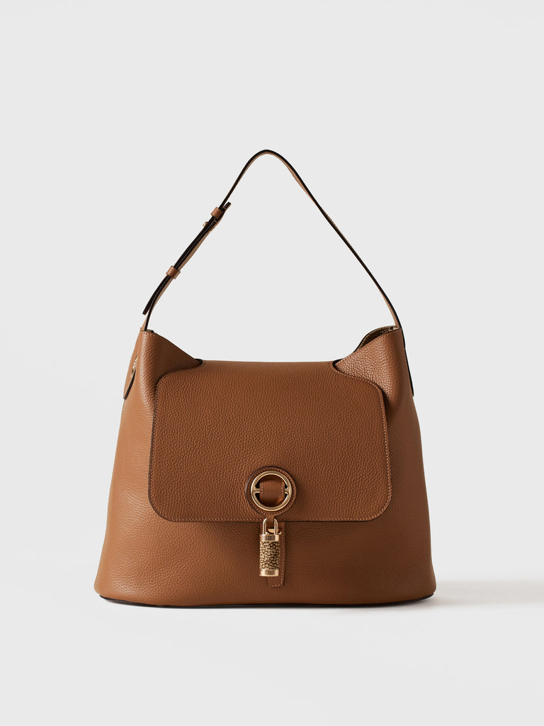 Borsa a spalla in Pelle  - PREMIER                       BORSA HOBO MEDIUM - Borbonese
