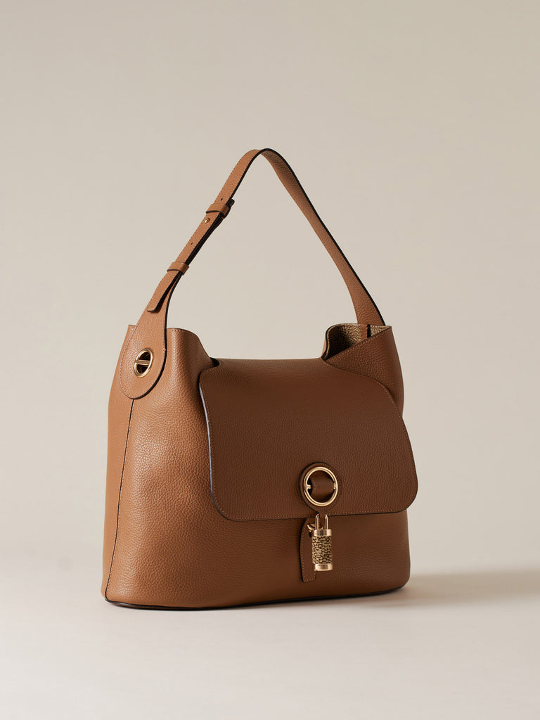 Borsa a spalla in Pelle  - PREMIER                       BORSA HOBO MEDIUM - Borbonese