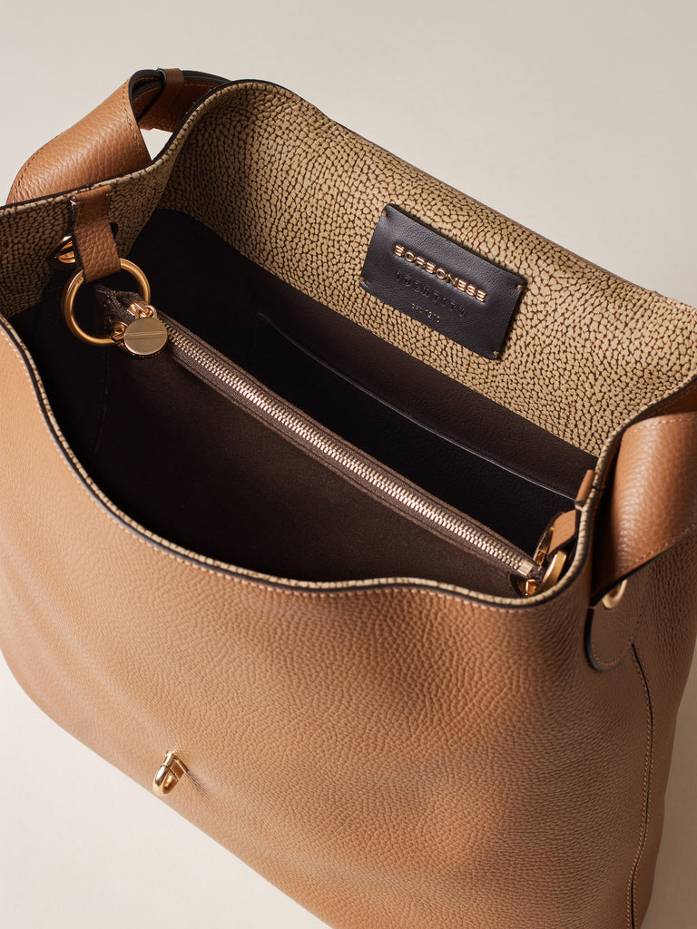 Borsa a spalla in Pelle  - PREMIER                       BORSA HOBO MEDIUM - Borbonese