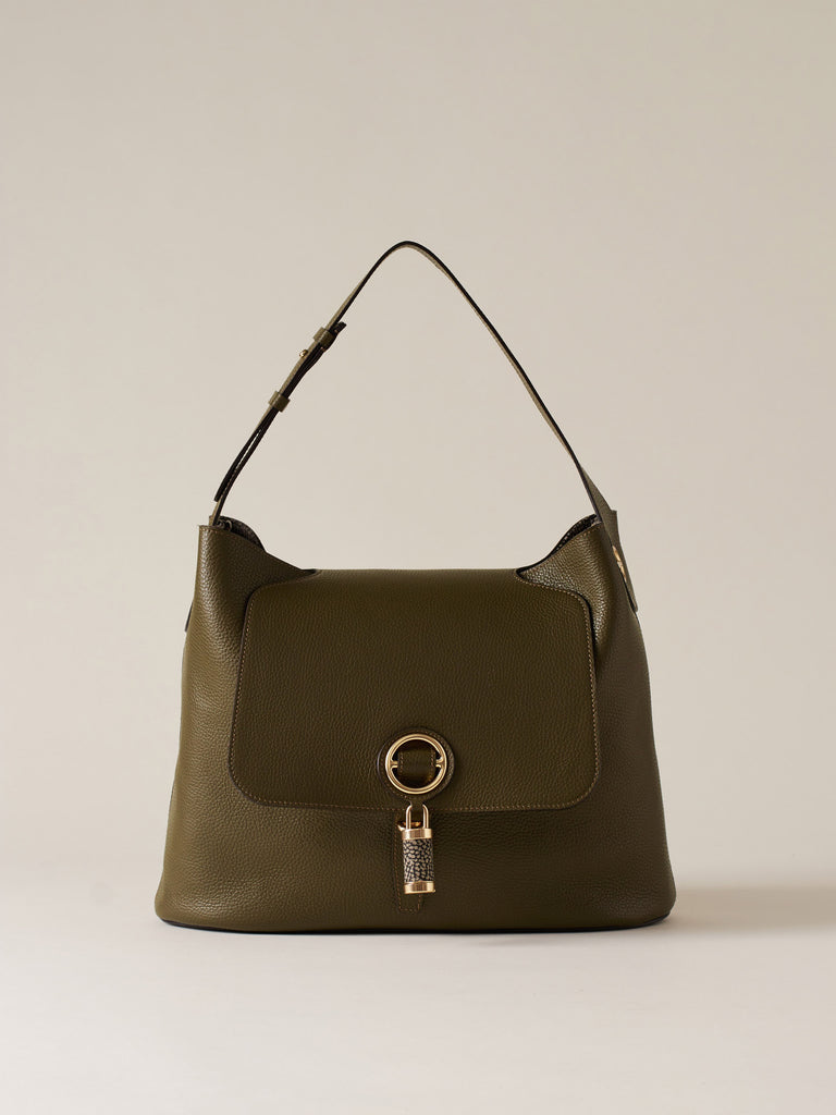 Borsa a spalla in Pelle  - PREMIER                       BORSA HOBO MEDIUM - Borbonese