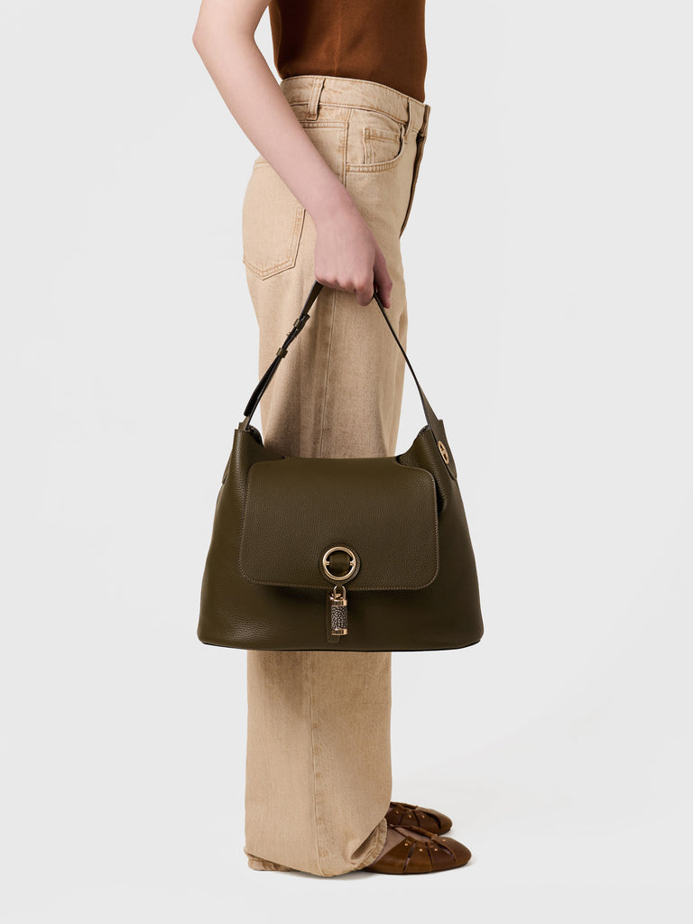 Borsa a spalla in Pelle  - PREMIER                       BORSA HOBO MEDIUM - Borbonese