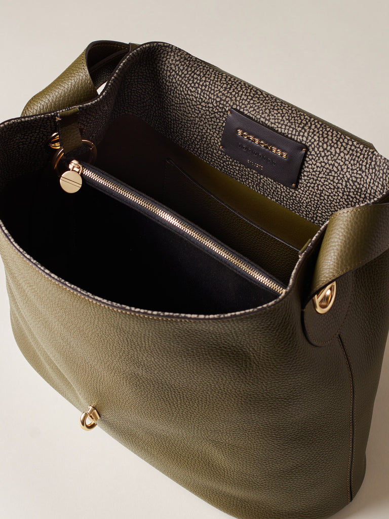 Borsa a spalla in Pelle  - PREMIER                       BORSA HOBO MEDIUM - Borbonese