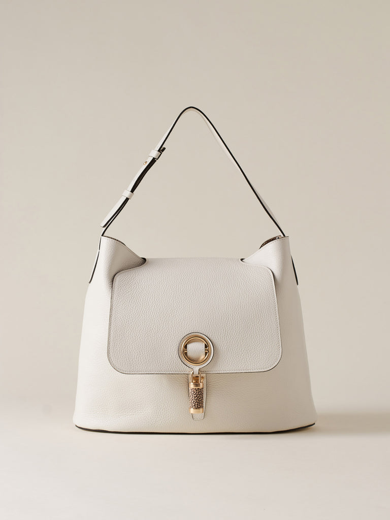 Borsa a spalla in Pelle  - PREMIER                       BORSA HOBO MEDIUM - Borbonese