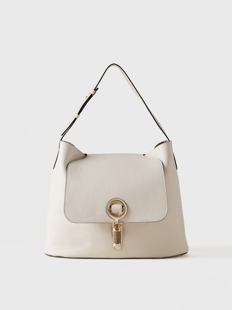 Borsa a spalla in Pelle  - PREMIER                       BORSA HOBO MEDIUM - Borbonese