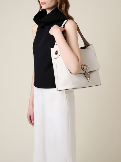 PREMIER                       BORSA HOBO MEDIUM - White addiction - Borbonese
