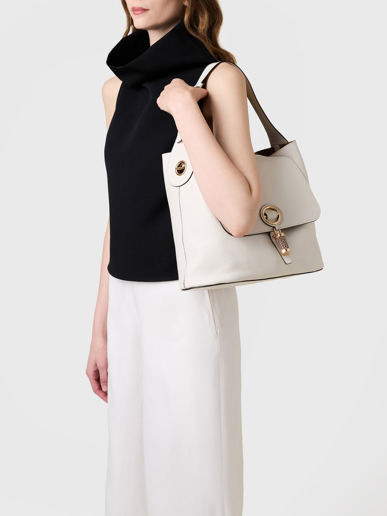 Borsa a spalla in Pelle  - PREMIER                       BORSA HOBO MEDIUM - Borbonese