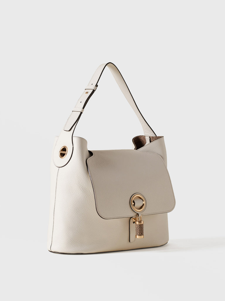 Borsa a spalla in Pelle  - PREMIER                       BORSA HOBO MEDIUM - Borbonese