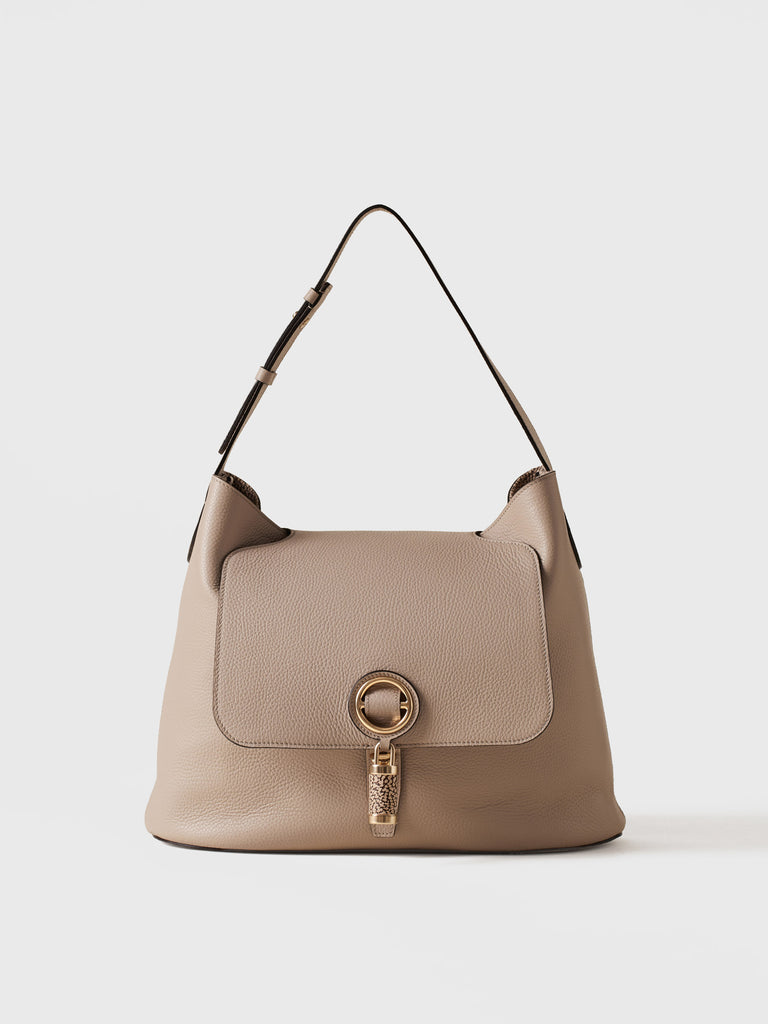 Borsa a spalla in Pelle  - PREMIER                       BORSA HOBO MEDIUM - Borbonese