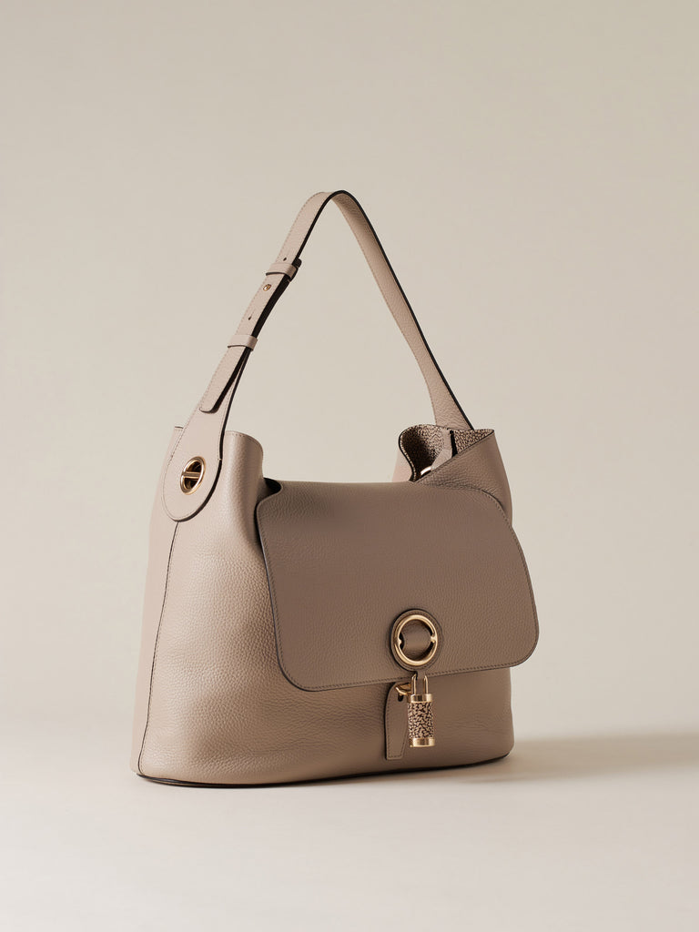 Borsa a spalla in Pelle  - PREMIER                       BORSA HOBO MEDIUM - Borbonese