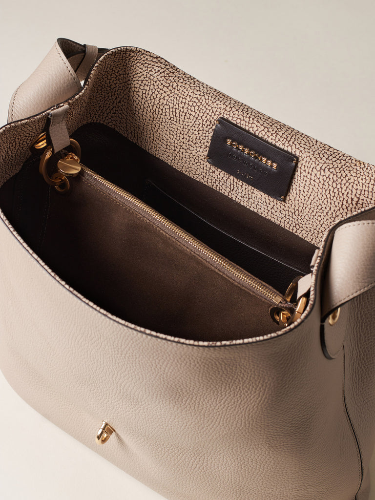 Borsa a spalla in Pelle  - PREMIER                       BORSA HOBO MEDIUM - Borbonese